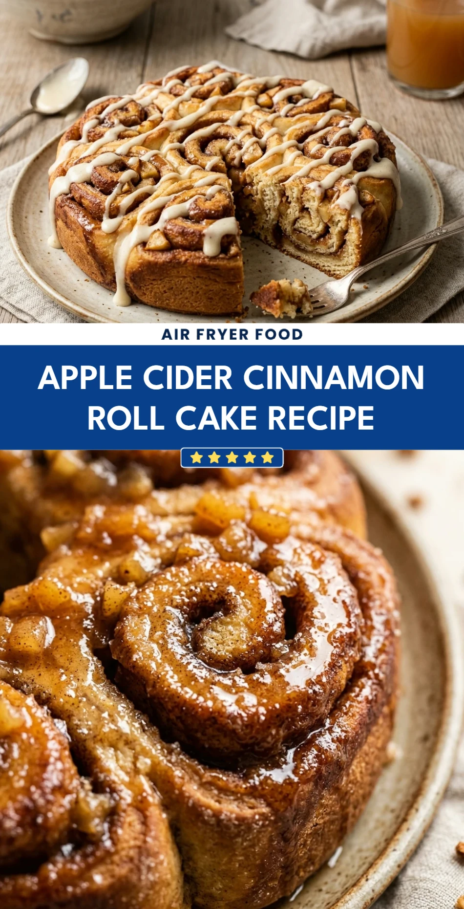 Apple Cider Cinnamon Roll Cake Recipe