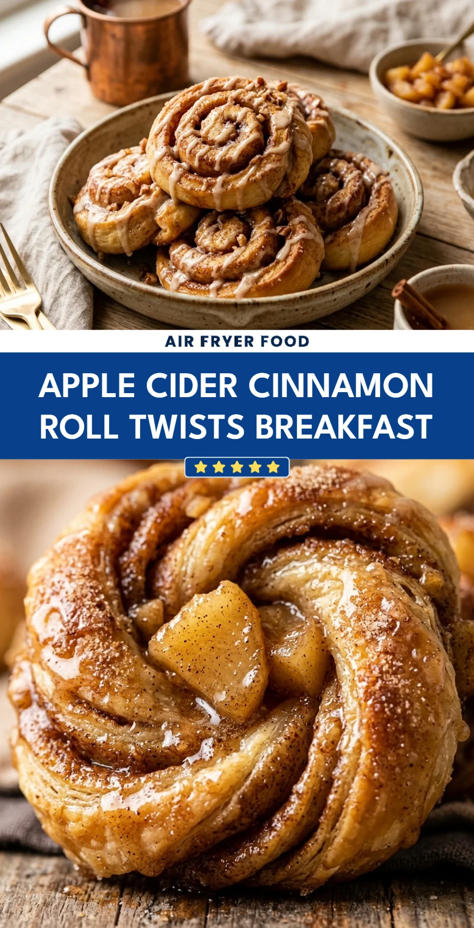 Apple Cider Cinnamon Roll Twists Breakfast