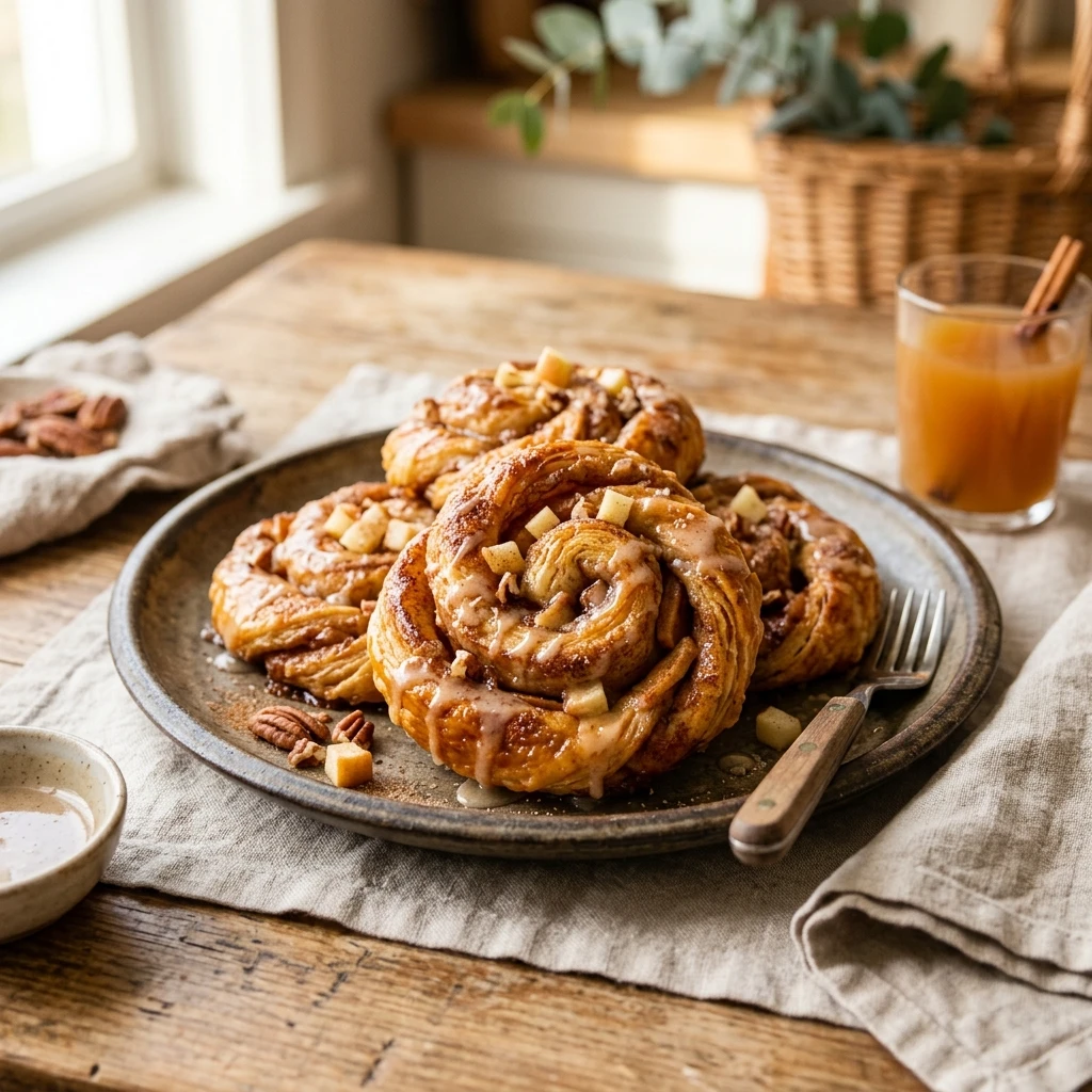 Apple Cider Cinnamon Roll Twists