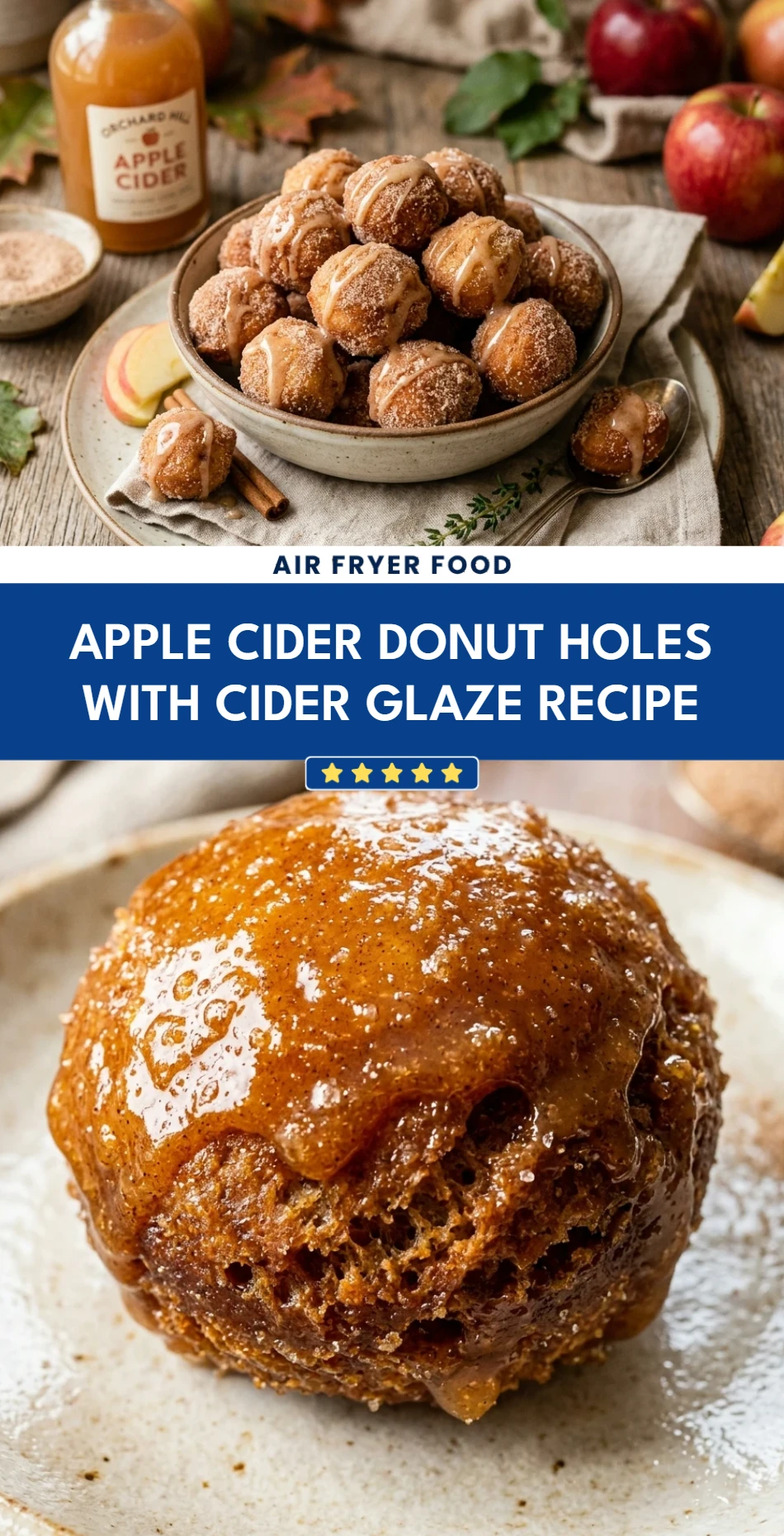 Apple Cider Donut Holes With Cider Glaze Recipe