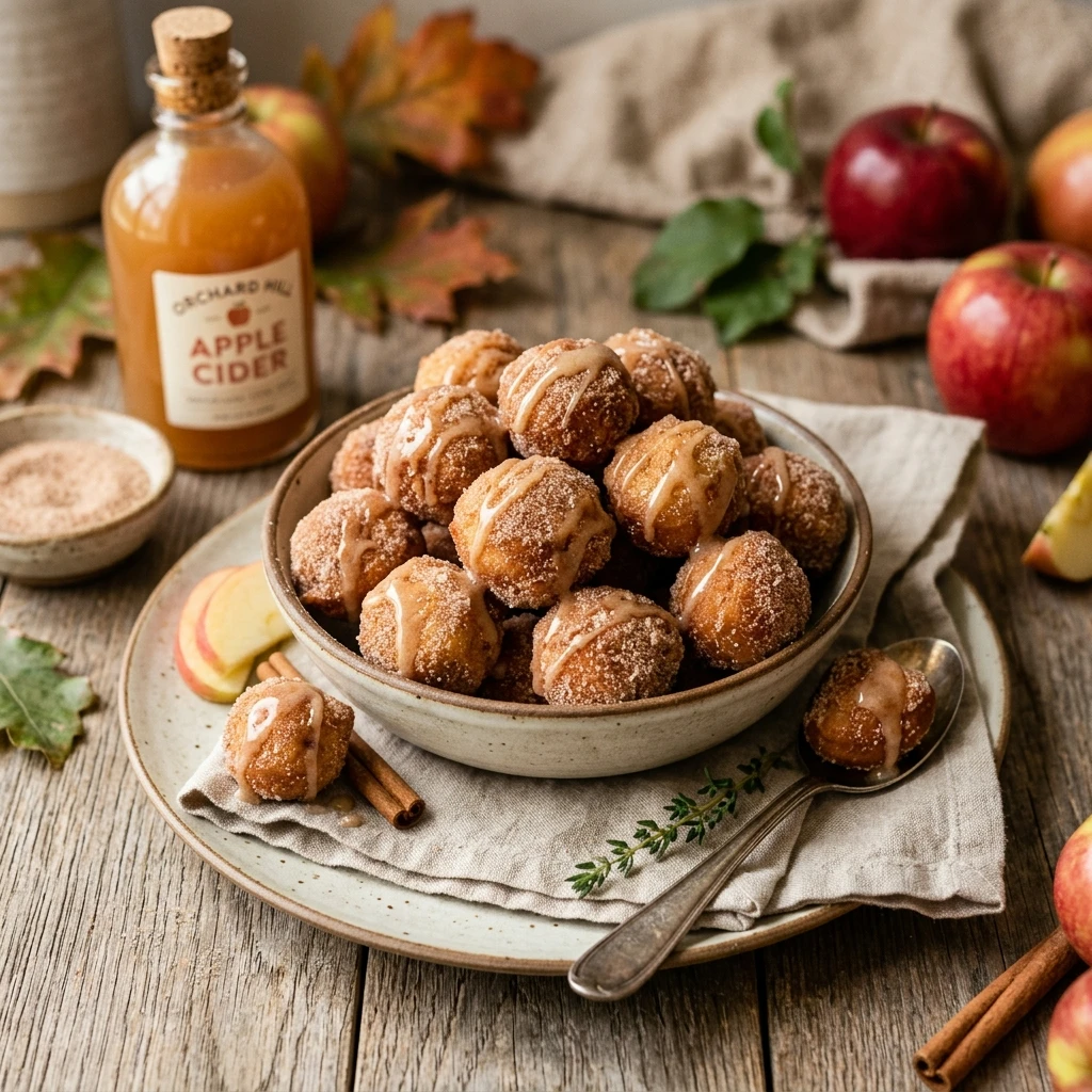 Apple Cider Donut Holes With Cider Glaze Recipe