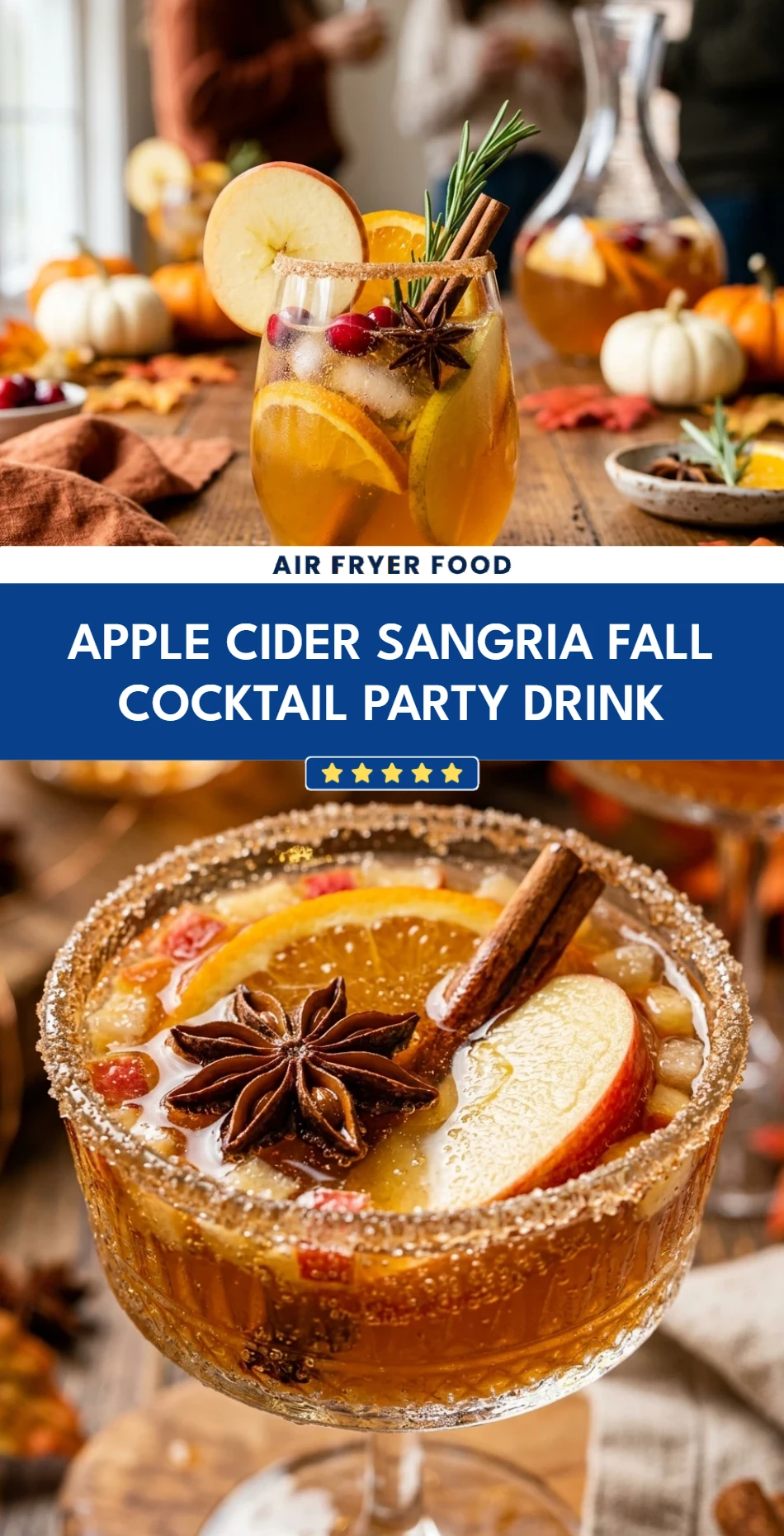 Apple Cider Sangria Fall Cocktail Party Drink