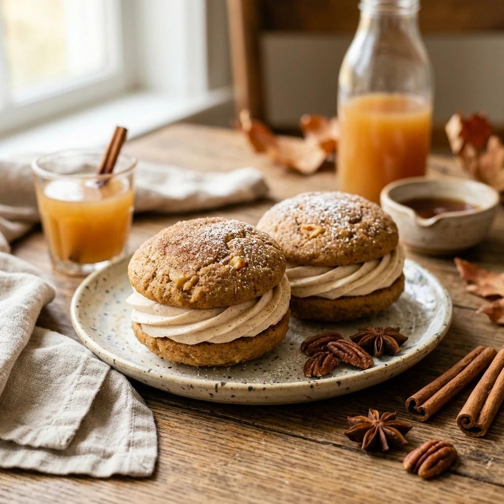Apple Cider Whoopie Pies with Maple Filling