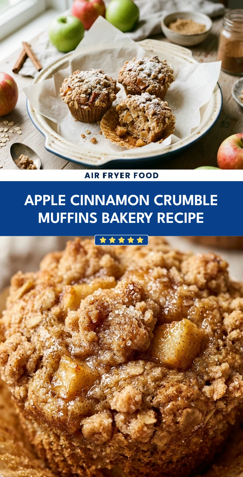 Apple Cinnamon Crumble Muffins Bakery Recipe