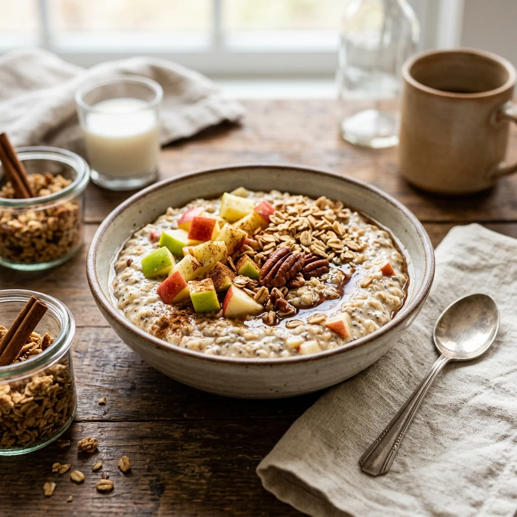 Apple Cinnamon High Protein Overnight Oats