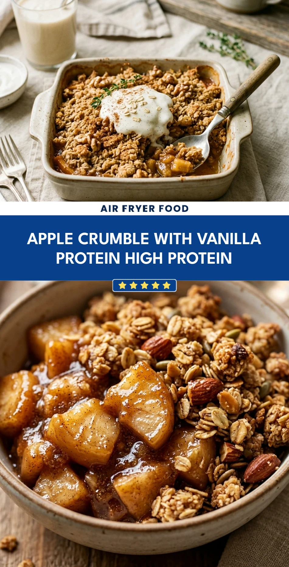 Apple Crumble With Vanilla Protein High Protein