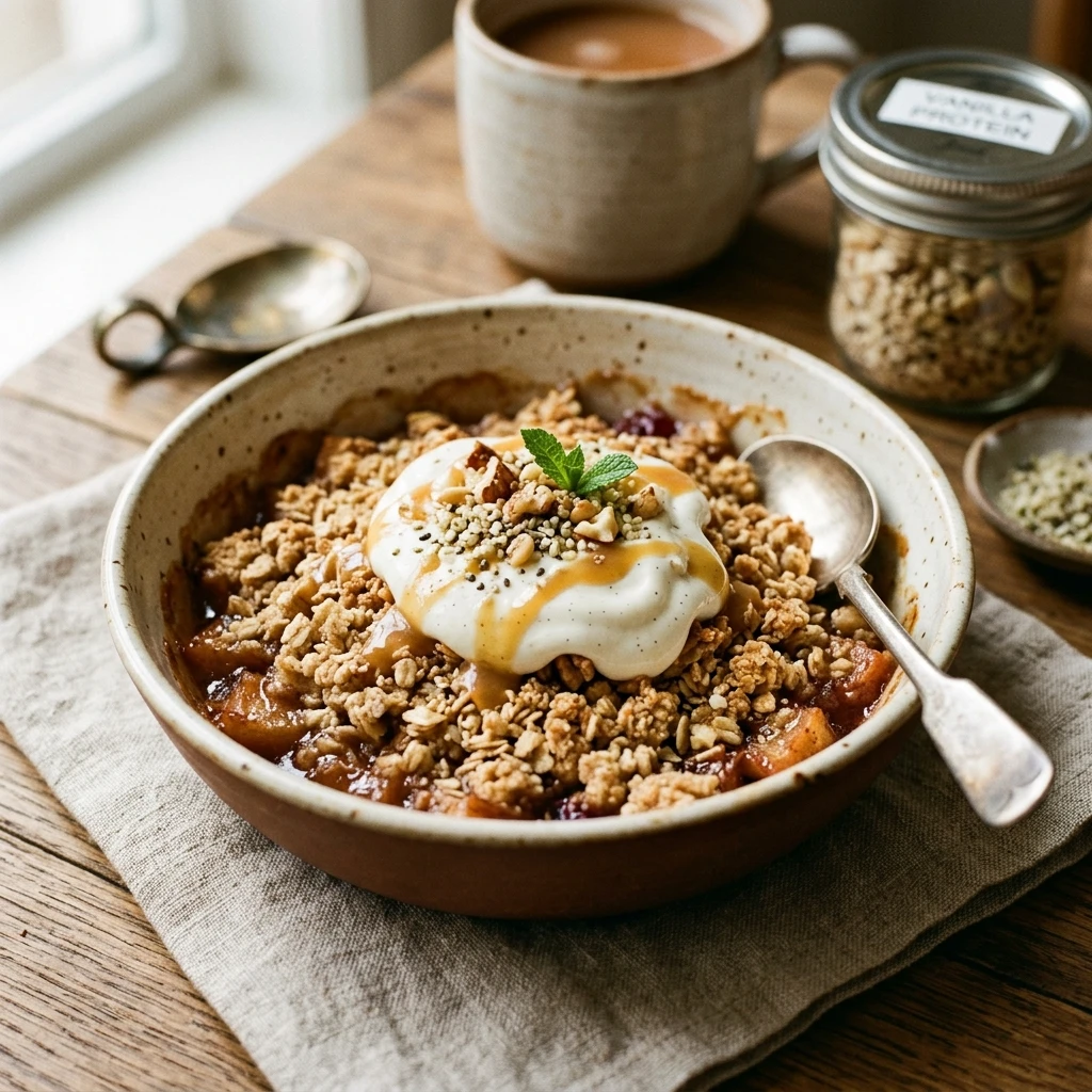 Apple Crumble With Vanilla Protein