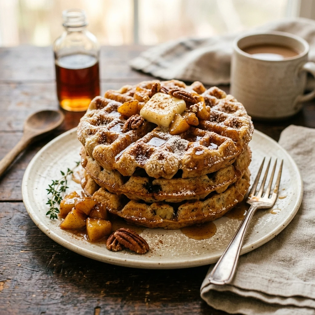 Apple Fritter Waffles