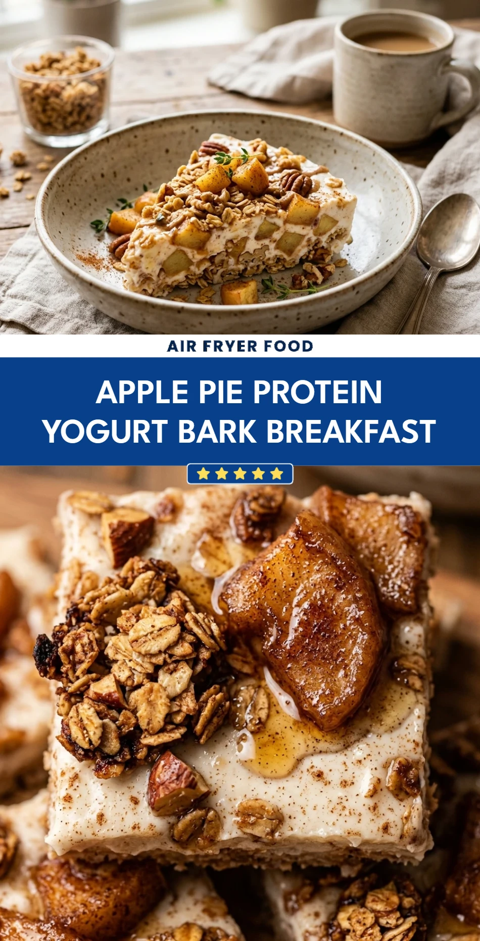 Apple Pie Protein Yogurt Bark Breakfast