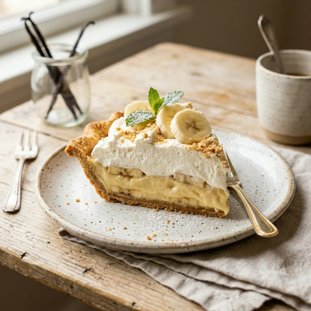 Banana Cream Pie with Vanilla Custard