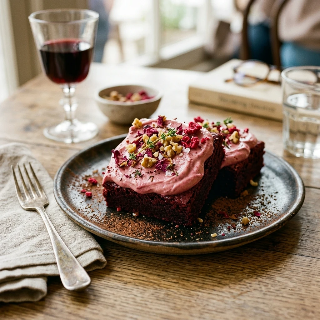 Beetroot Velvet Brownies
