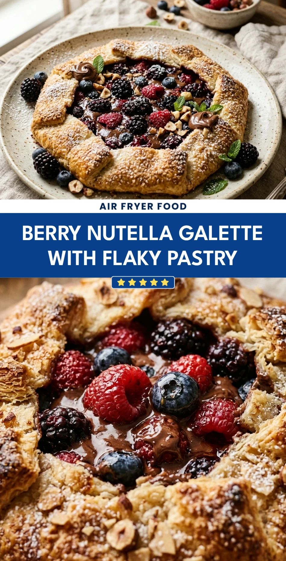 Berry Nutella Galette with Flaky Pastry