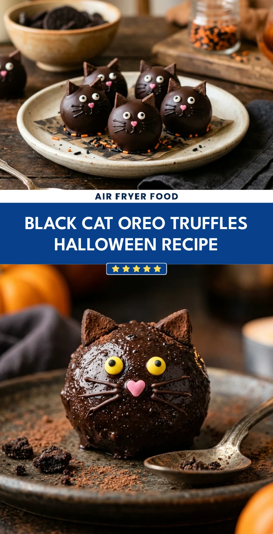 Black Cat Oreo Truffles Halloween Recipe