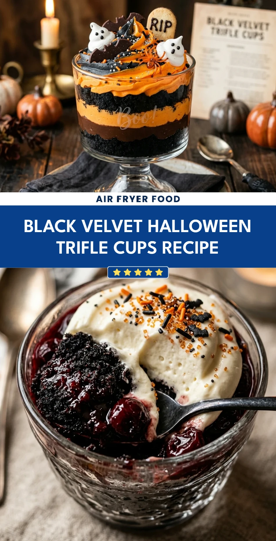 Black Velvet Halloween Trifle Cups Recipe