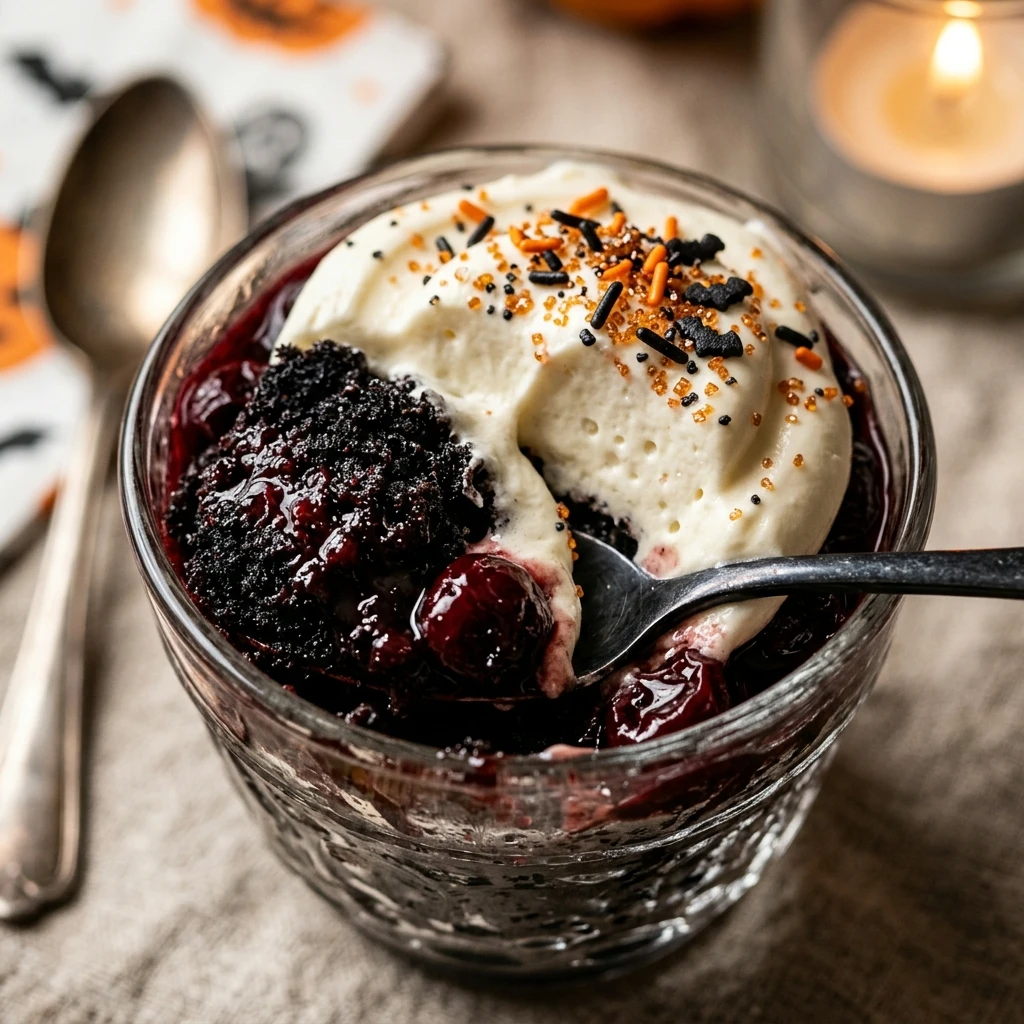 Black Velvet Halloween Trifle Cups Recipe