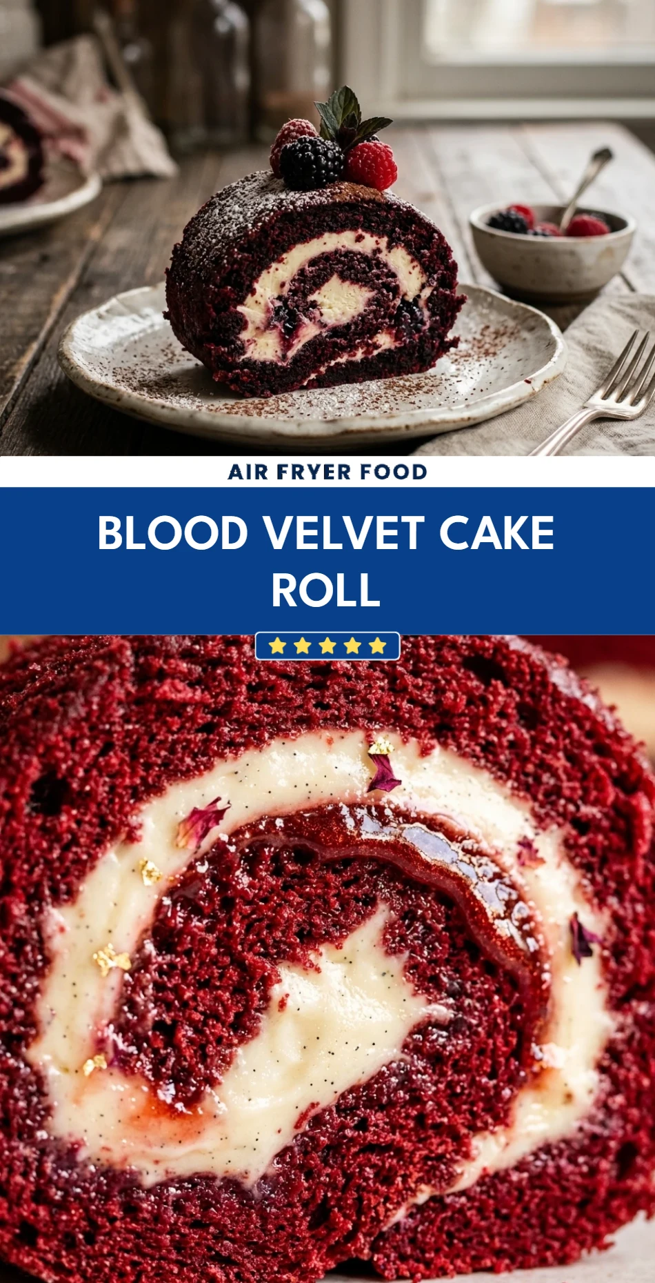 Blood Velvet Cake Roll