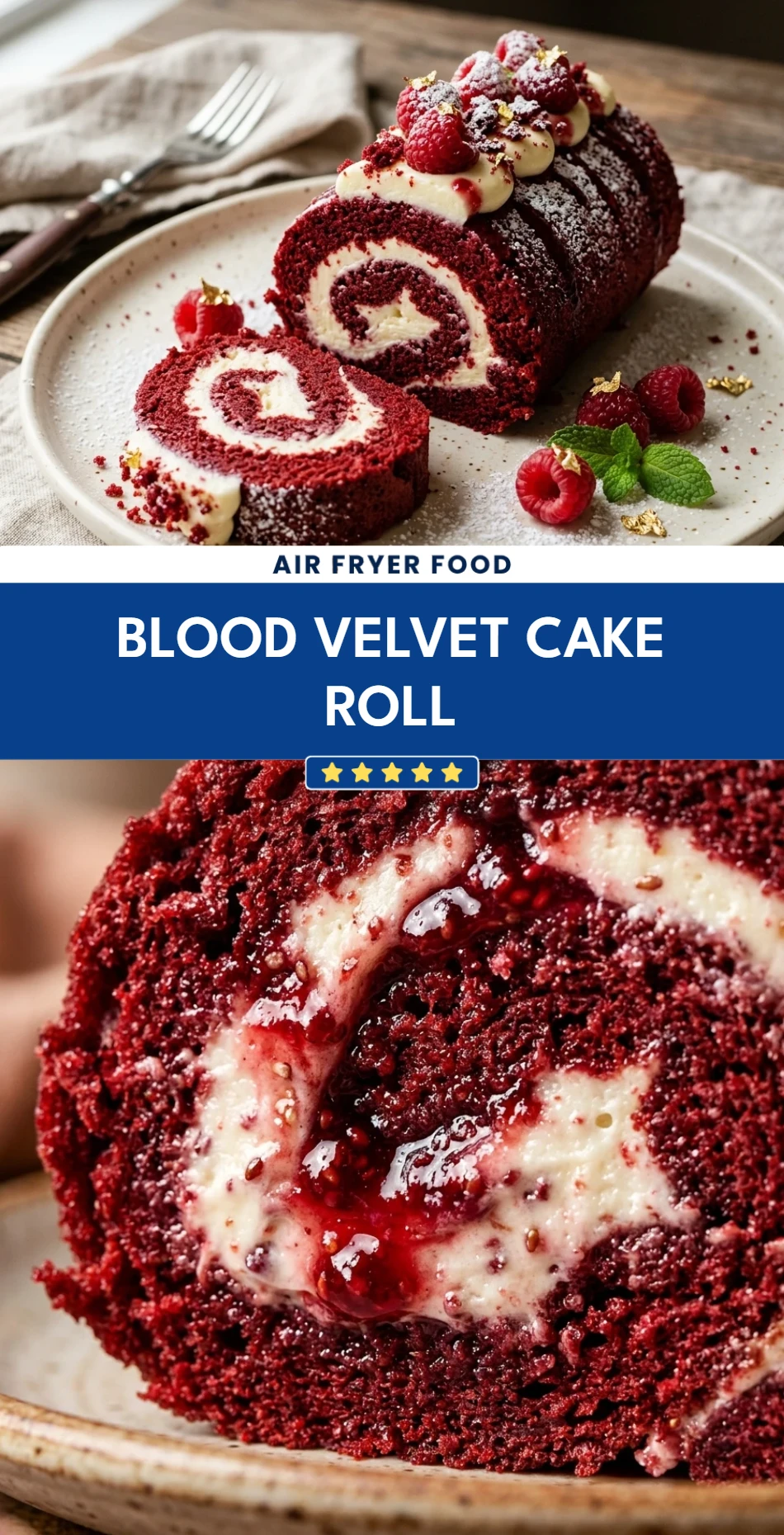 Blood Velvet Cake Roll