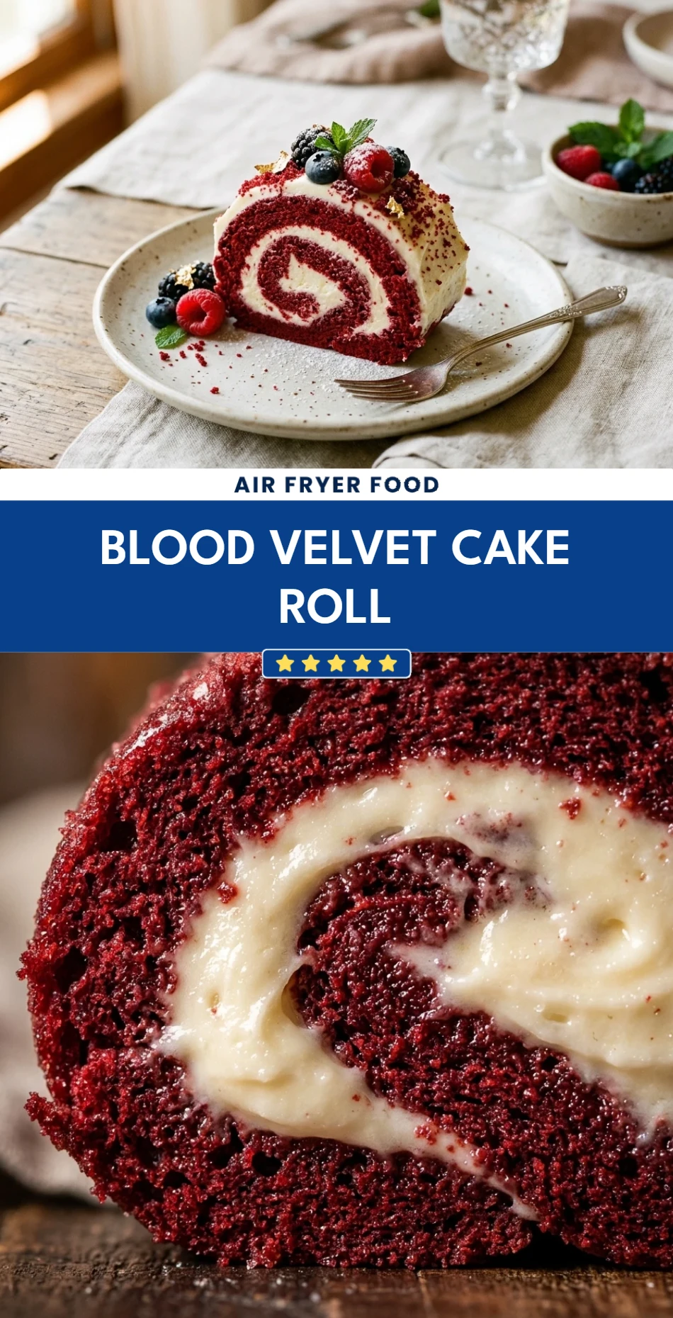 Blood Velvet Cake Roll