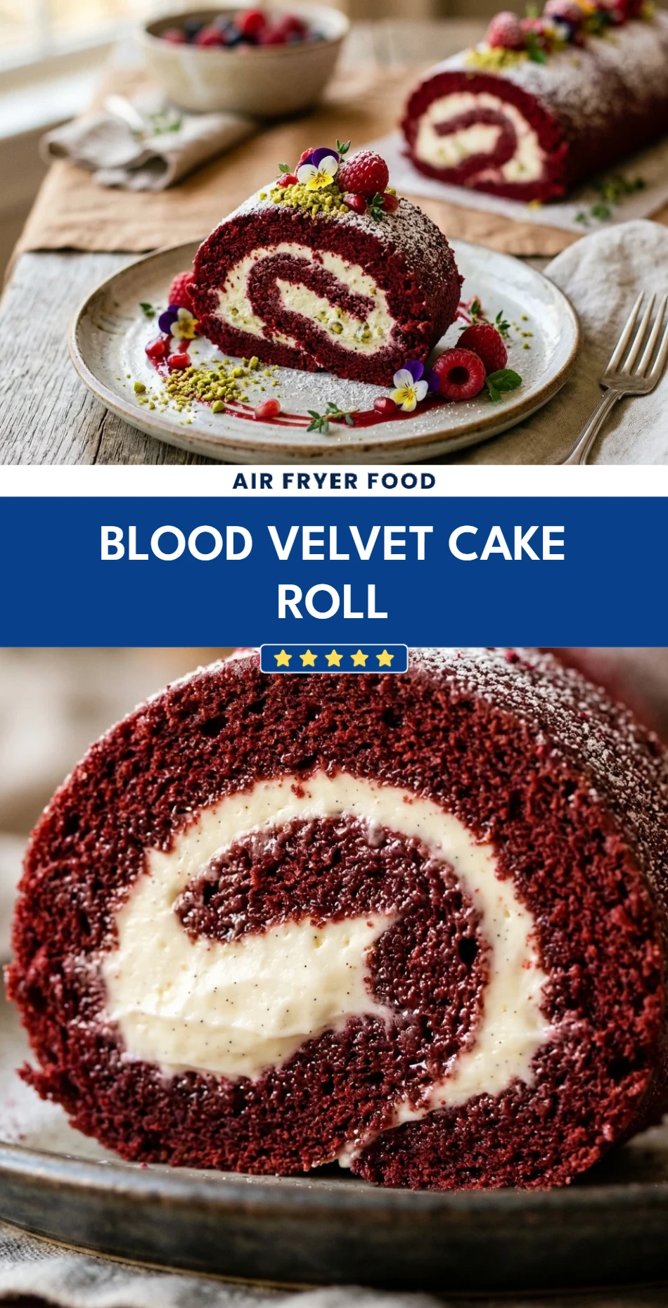 Blood Velvet Cake Roll