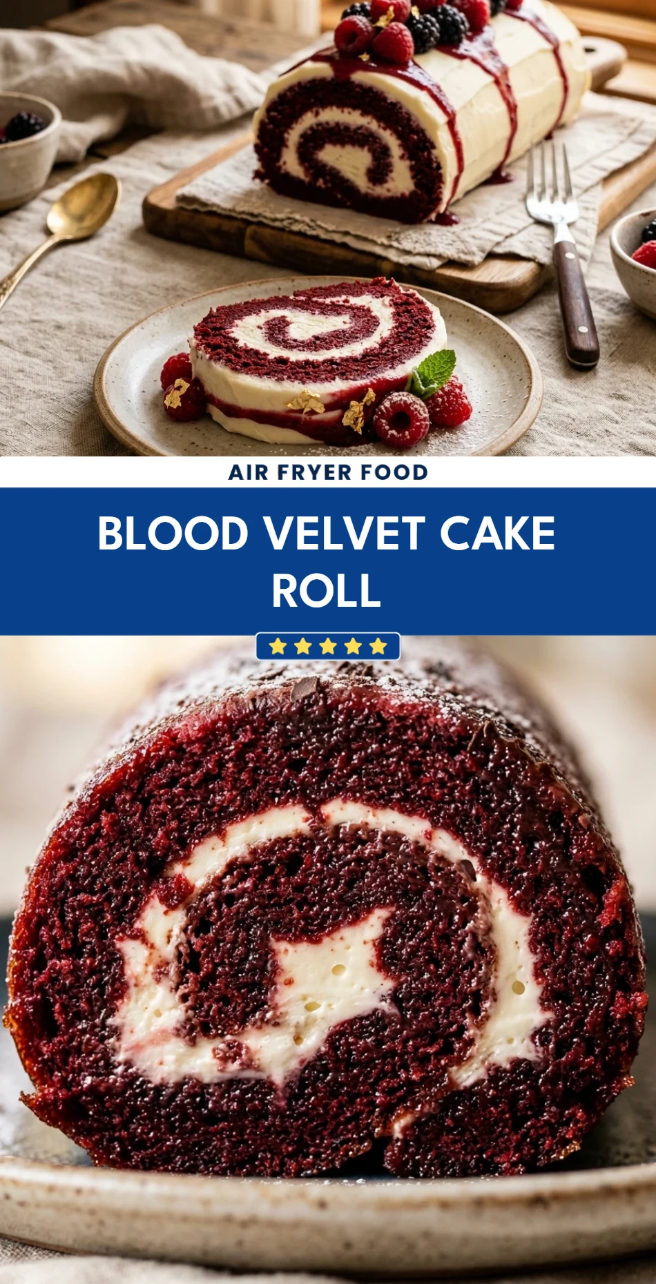 Blood Velvet Cake Roll