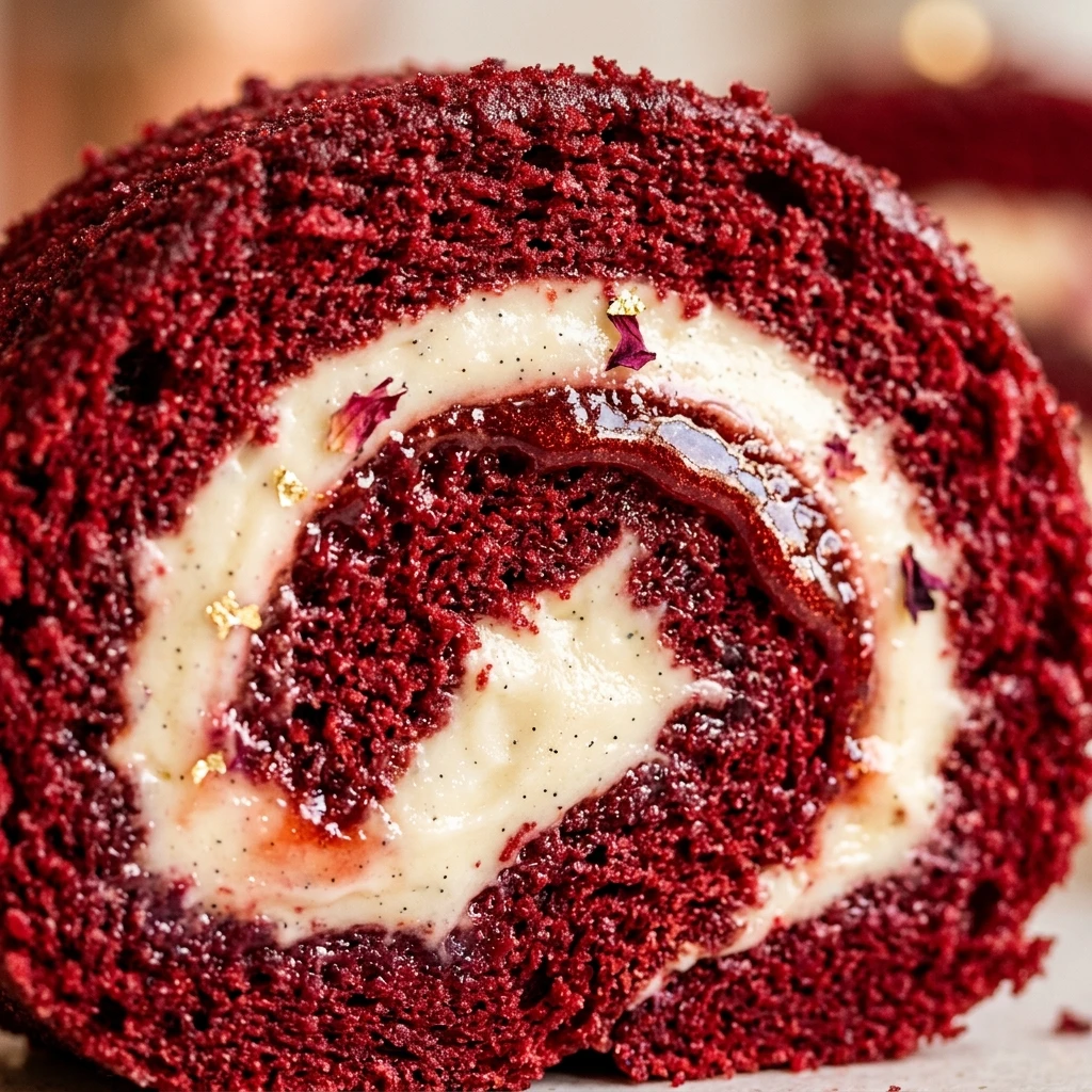 Blood Velvet Cake Roll