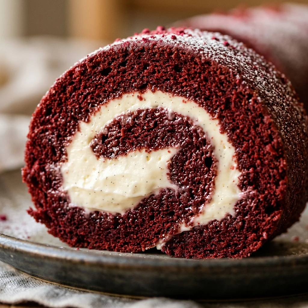 Blood Velvet Cake Roll