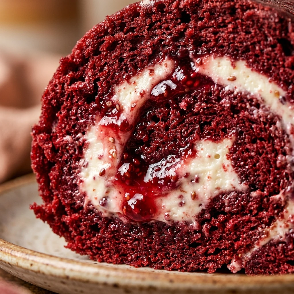 Blood Velvet Cake Roll
