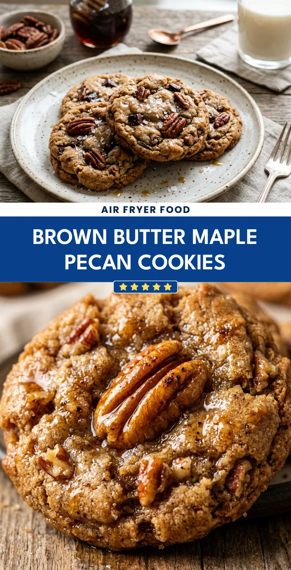Brown Butter Maple Pecan Cookies