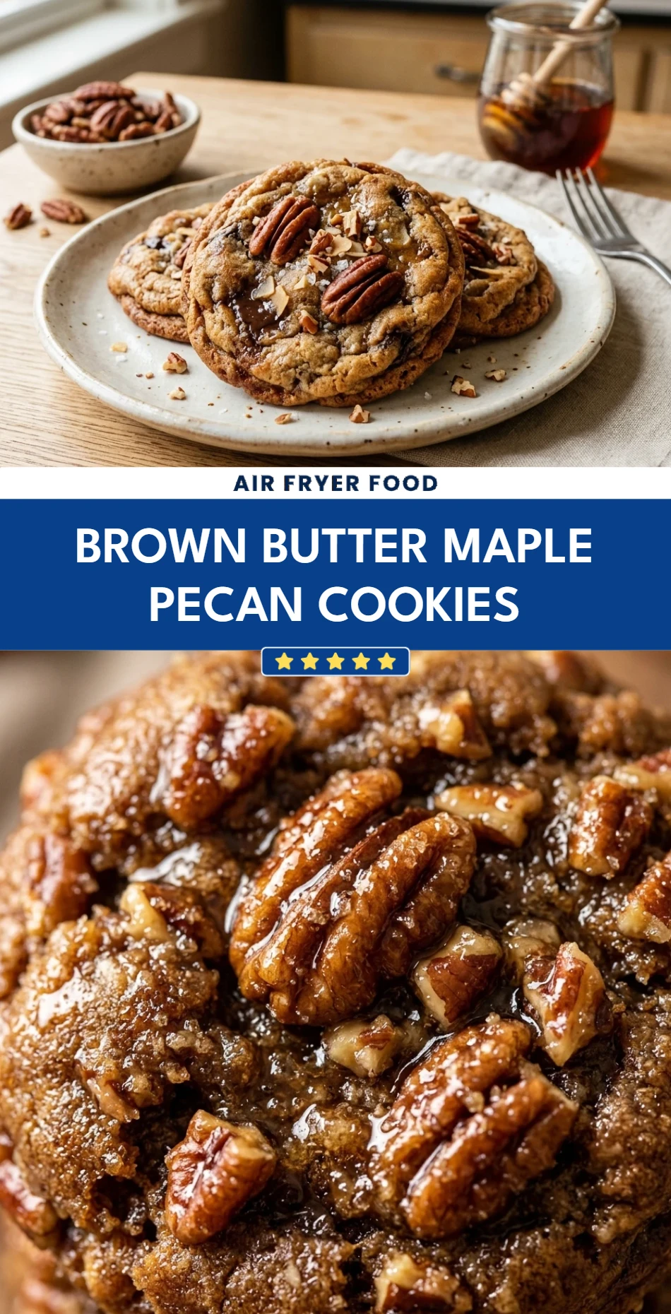 Brown Butter Maple Pecan Cookies