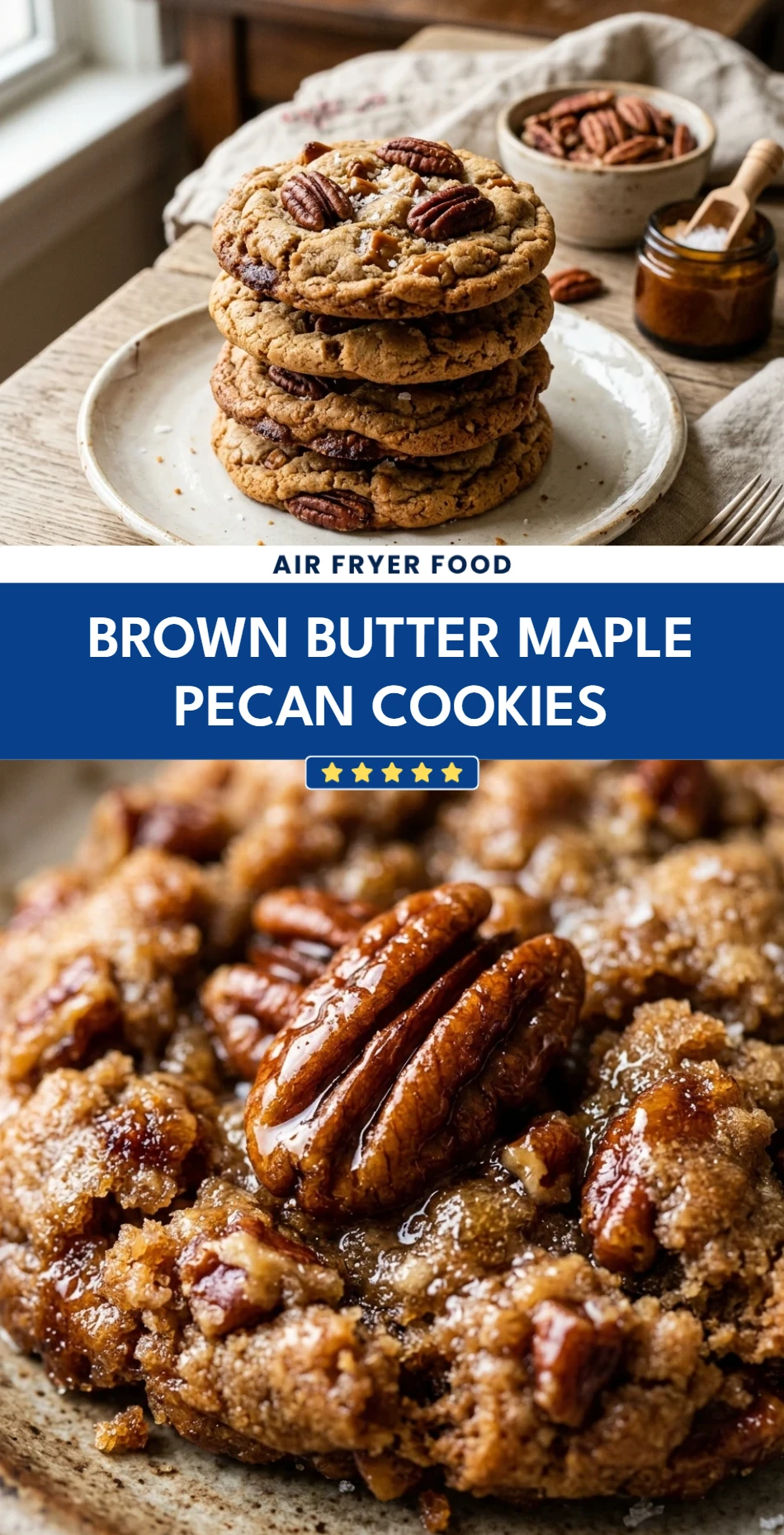 Brown Butter Maple Pecan Cookies