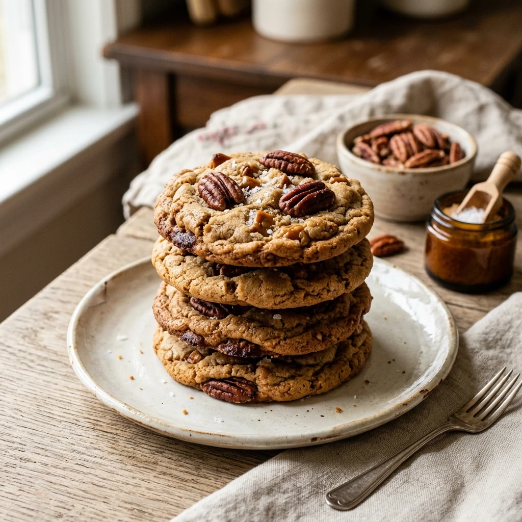 Brown Butter Maple Pecan Cookies