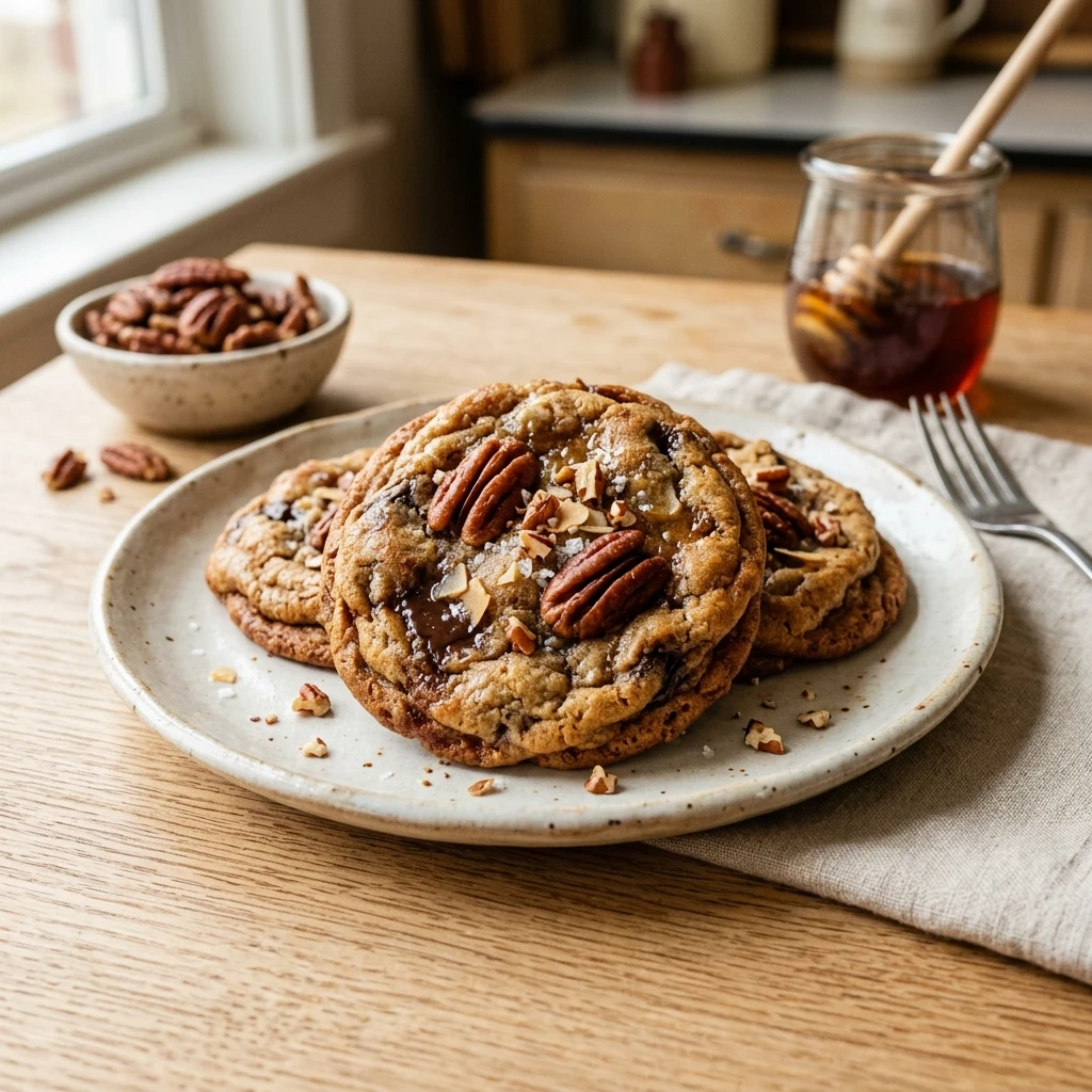 Brown Butter Maple Pecan Cookies