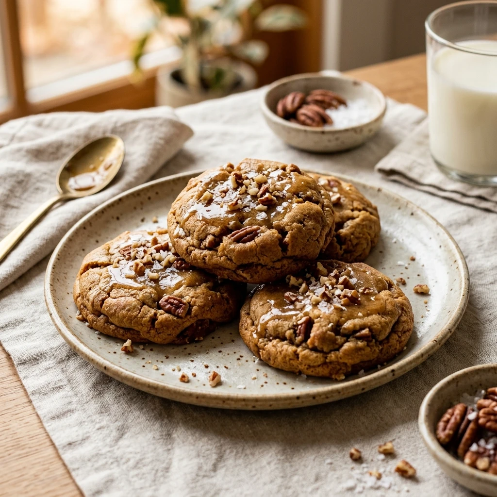 Brown Butter Maple Pecan Cookies
