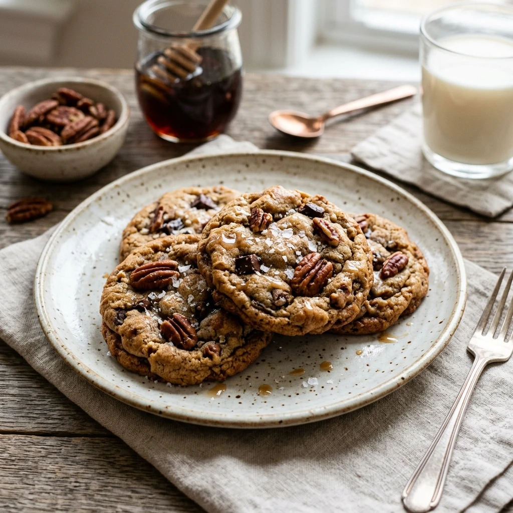 Brown Butter Maple Pecan Cookies