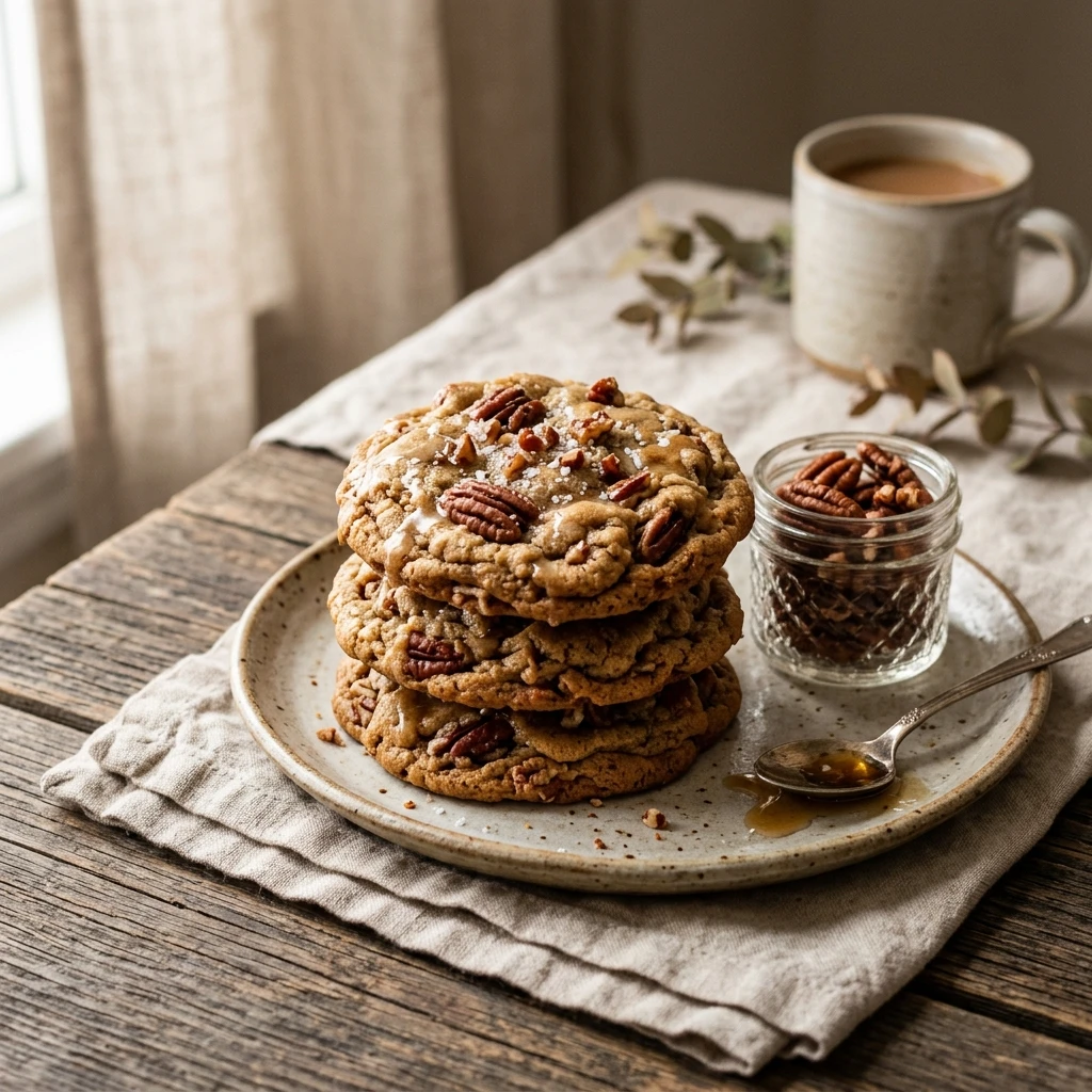 Brown Butter Maple Pecan Cookies