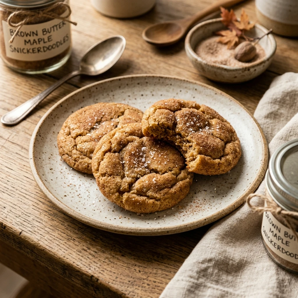 Brown Butter Maple Snickerdoodles Recipe
