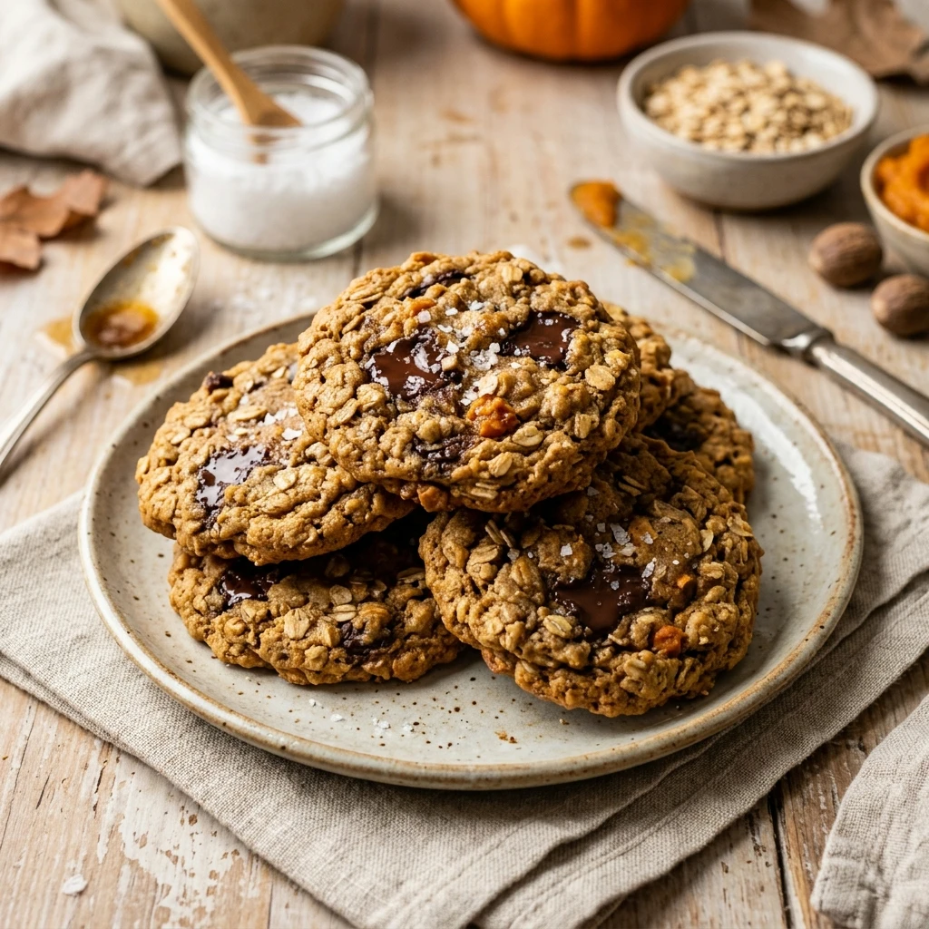 Brown Butter Pumpkin Oatmeal Cookies Recipe
