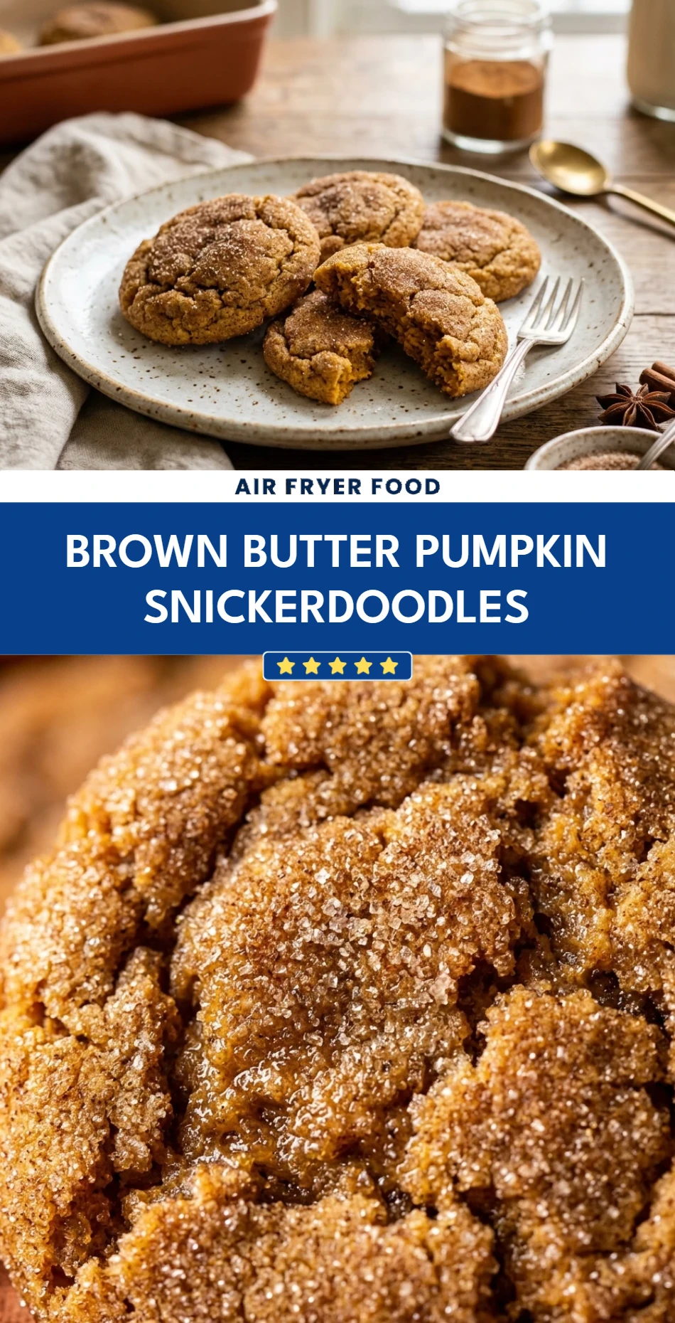 Brown Butter Pumpkin Snickerdoodles