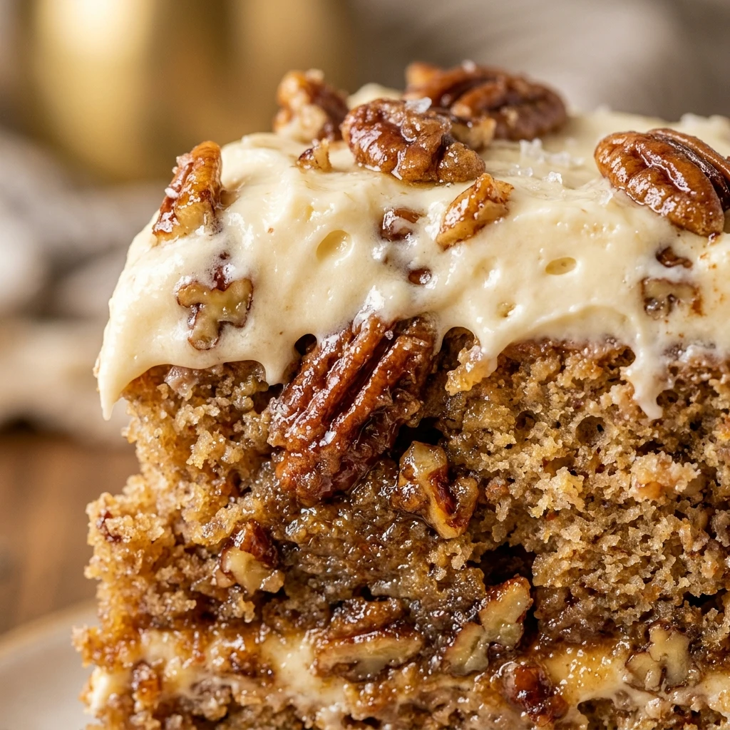 Butter Pecan Cake with Cream Cheese Buttercream