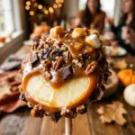 Caramel Apple Bar Party Setup Fall Snack