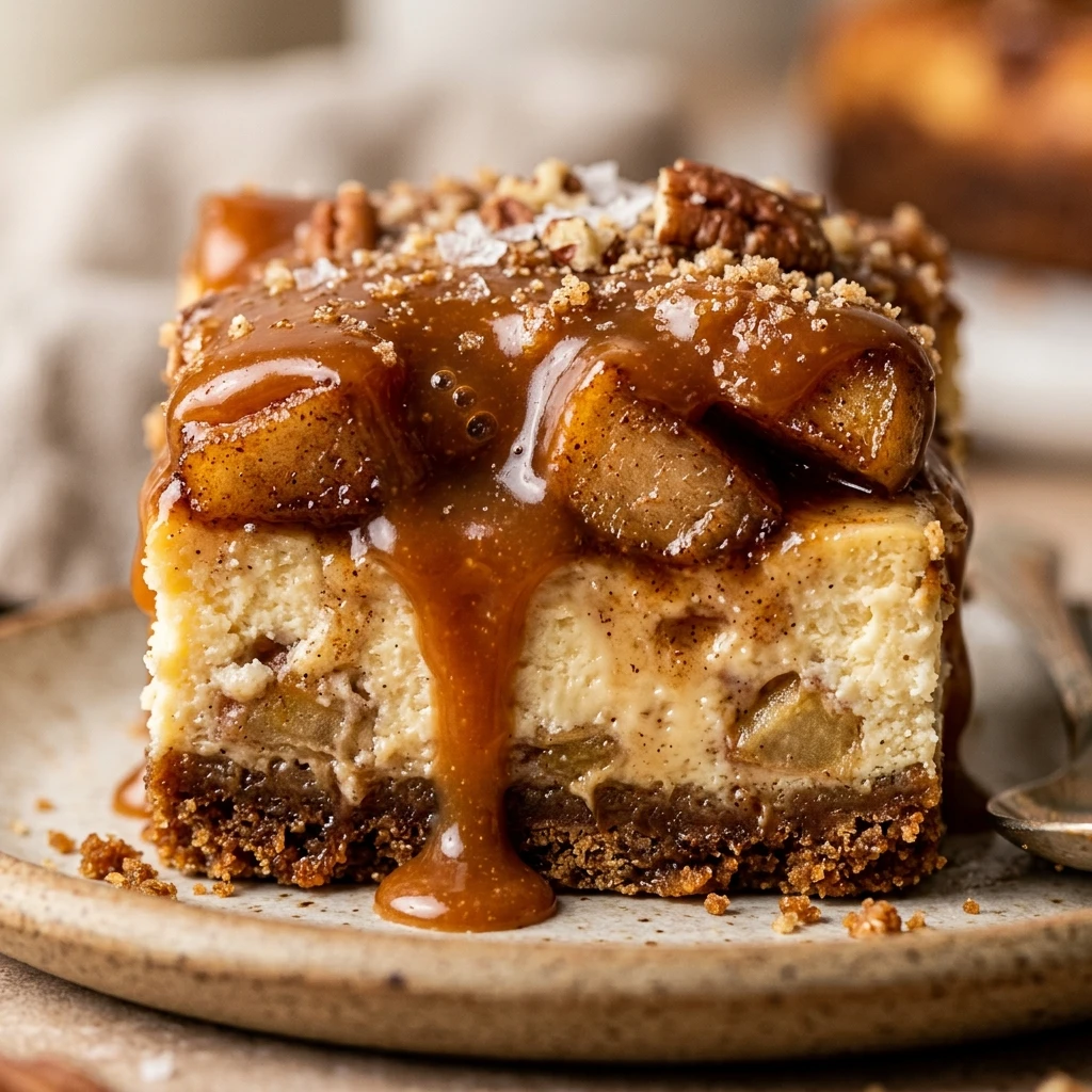 Caramel Apple Cheesecake Bars