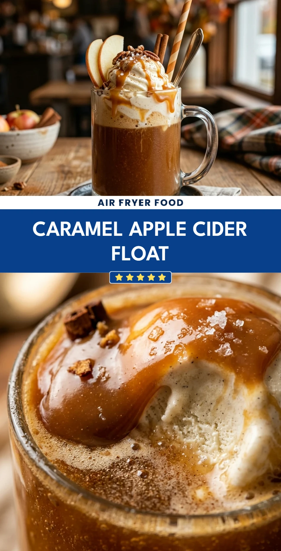 Caramel Apple Cider Float