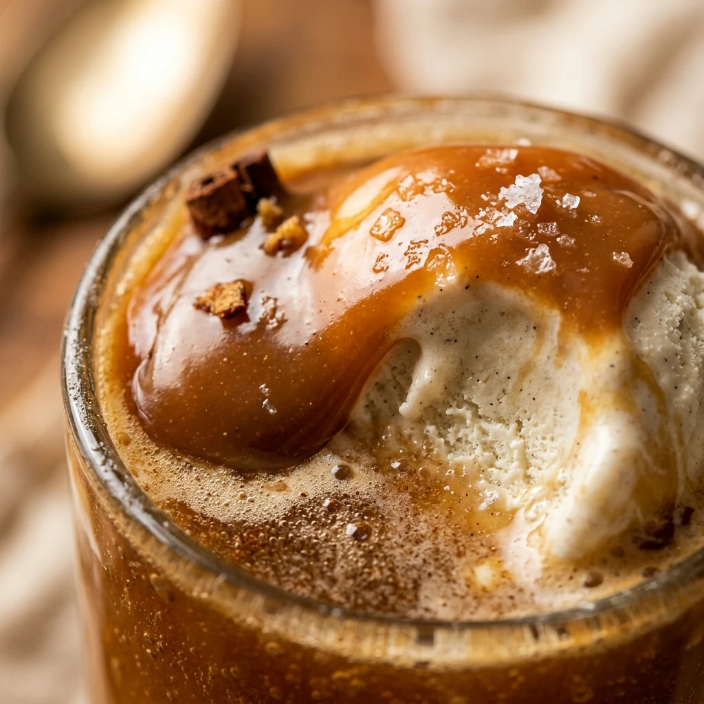 Caramel Apple Cider Float