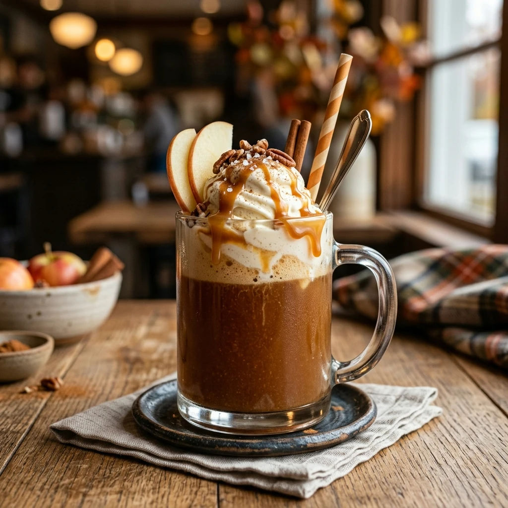 Caramel Apple Cider Float