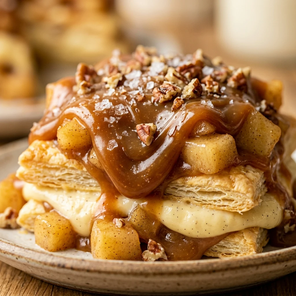 Caramel Apple Eclair Cake No Bake Recipe