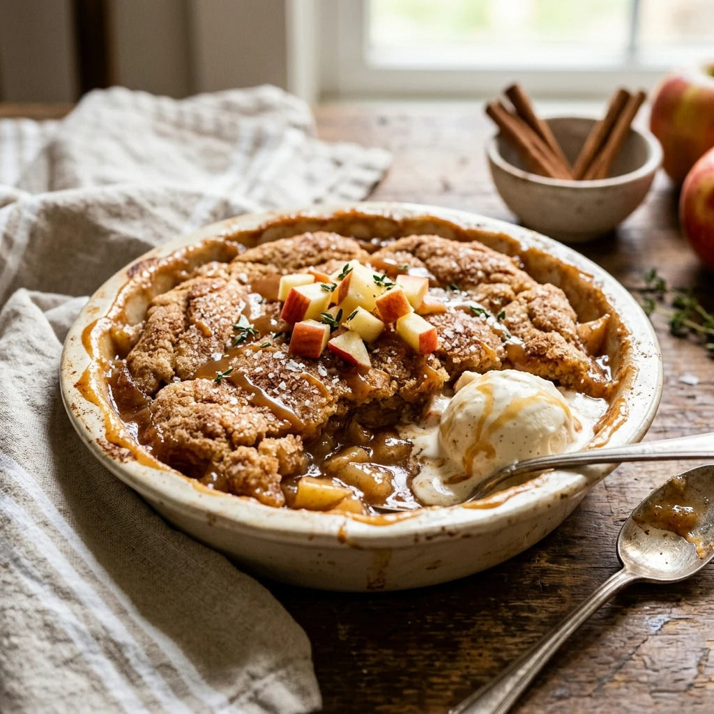 Caramel Apple Snickerdoodle Cobbler Recipe