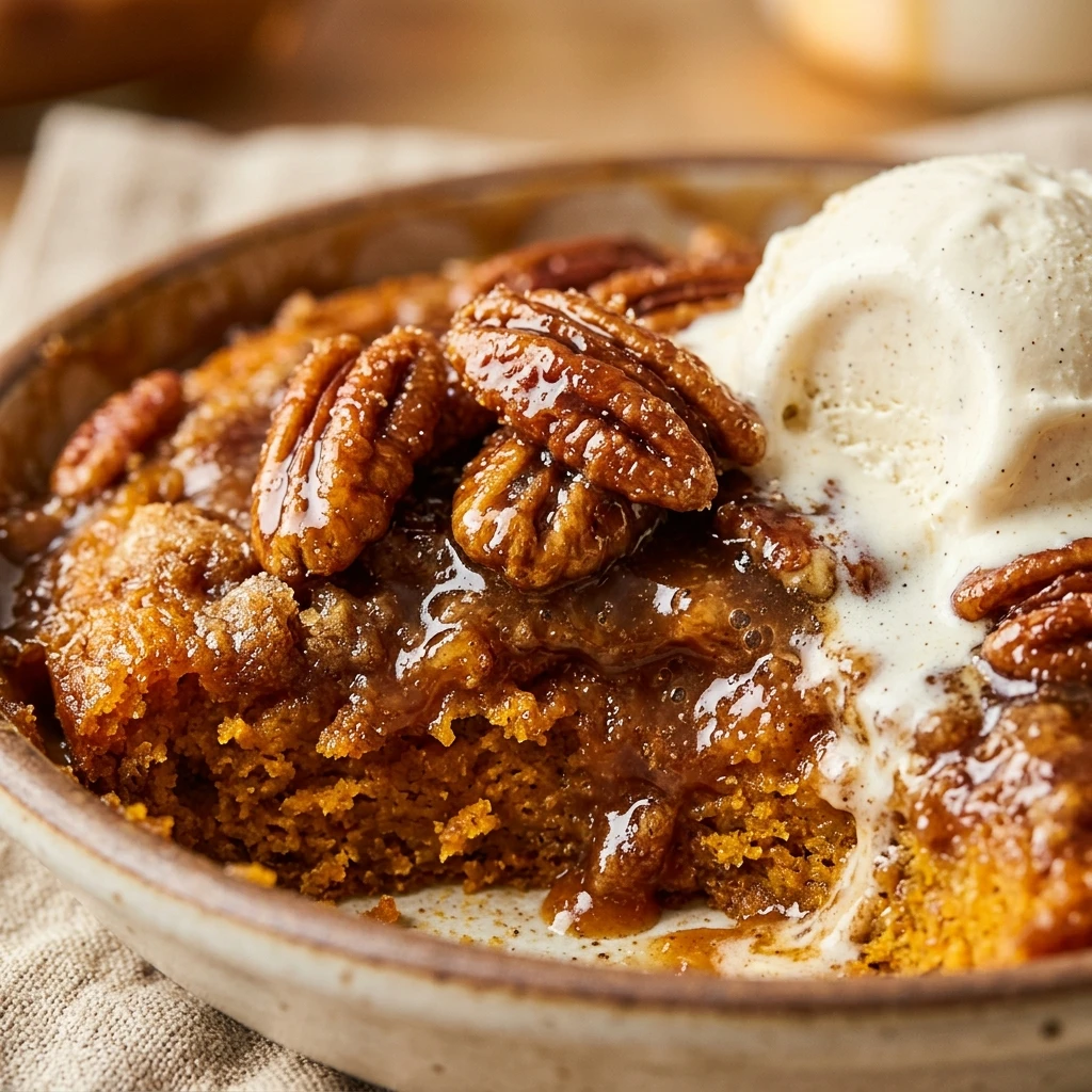 Caramel Pecan Pumpkin Dump Cake Recipe