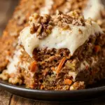 Carrot Cake with Cream Cheese Frosting and Walnuts