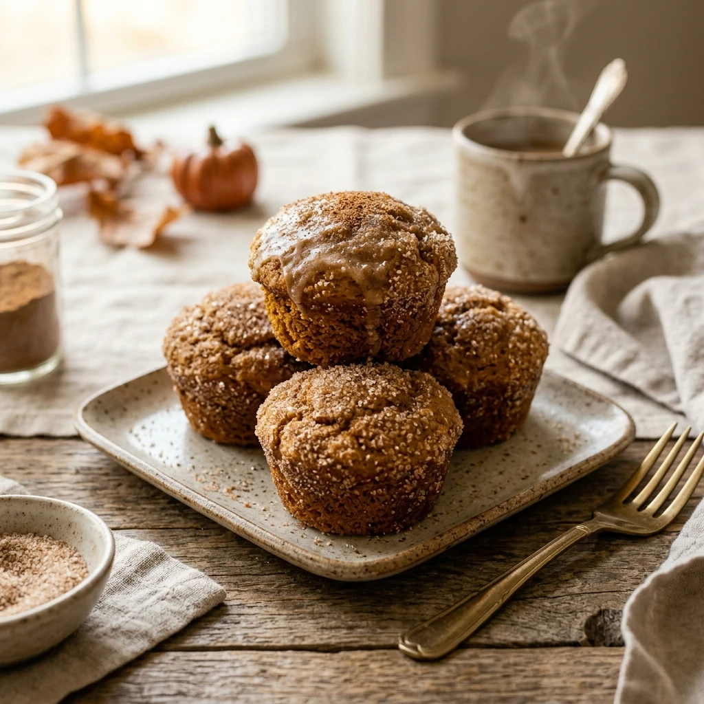 Chai Spiced Pumpkin Donut Muffins Recipe