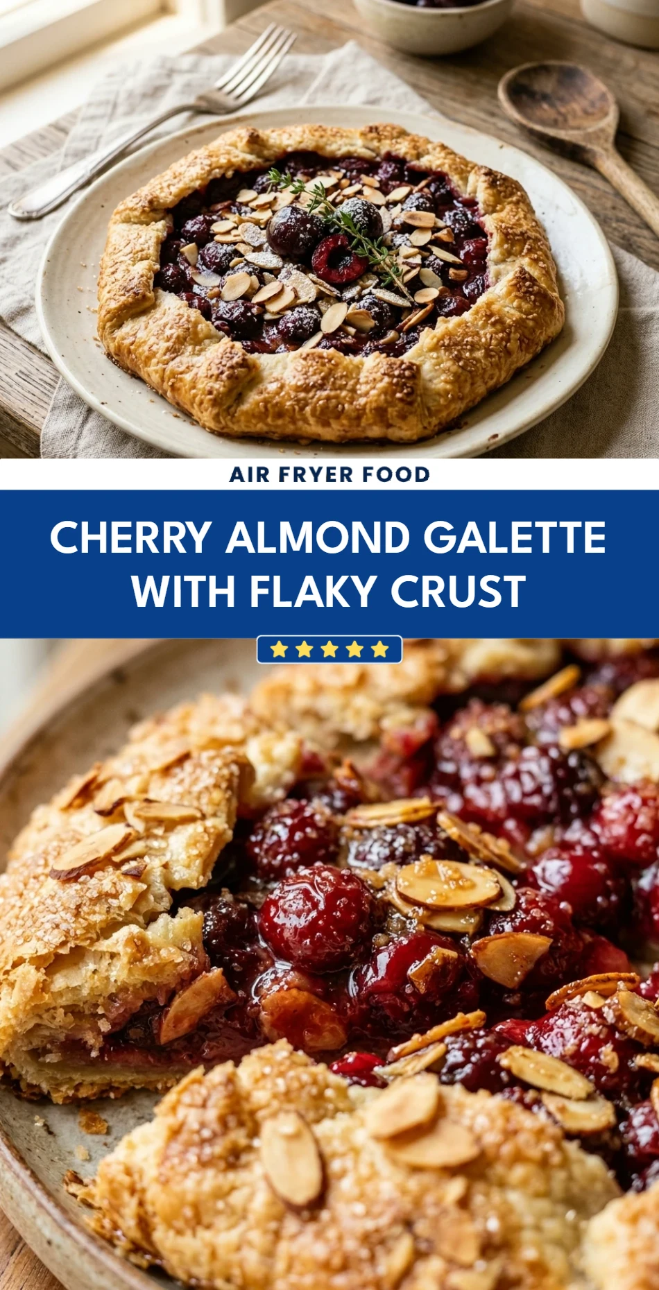 Cherry Almond Galette with Flaky Crust